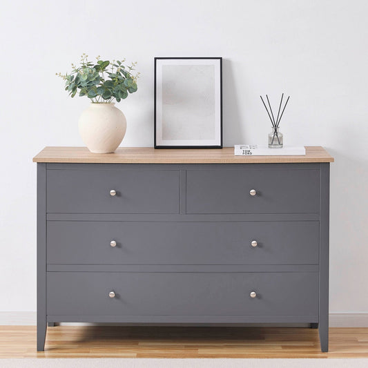 Nell 4 Drawer Chest - Charcoal - DUSK