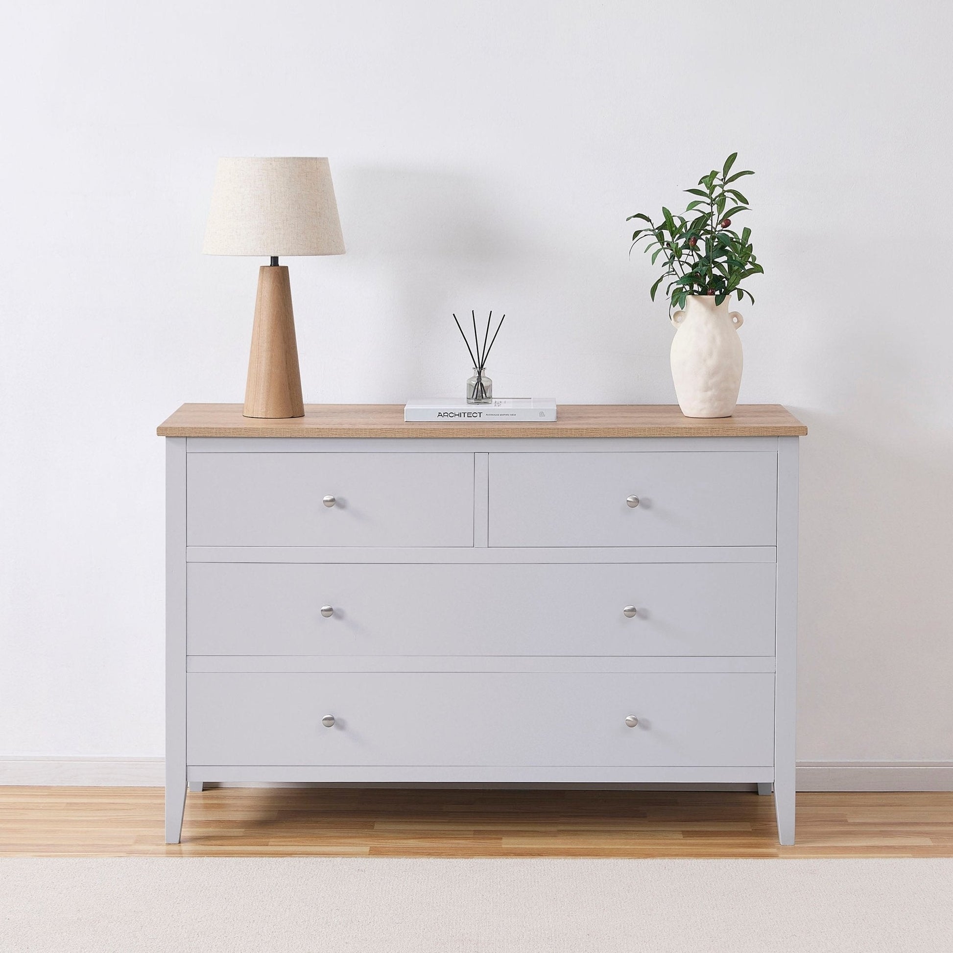 Nell 4 Drawer Chest - Grey - DUSK