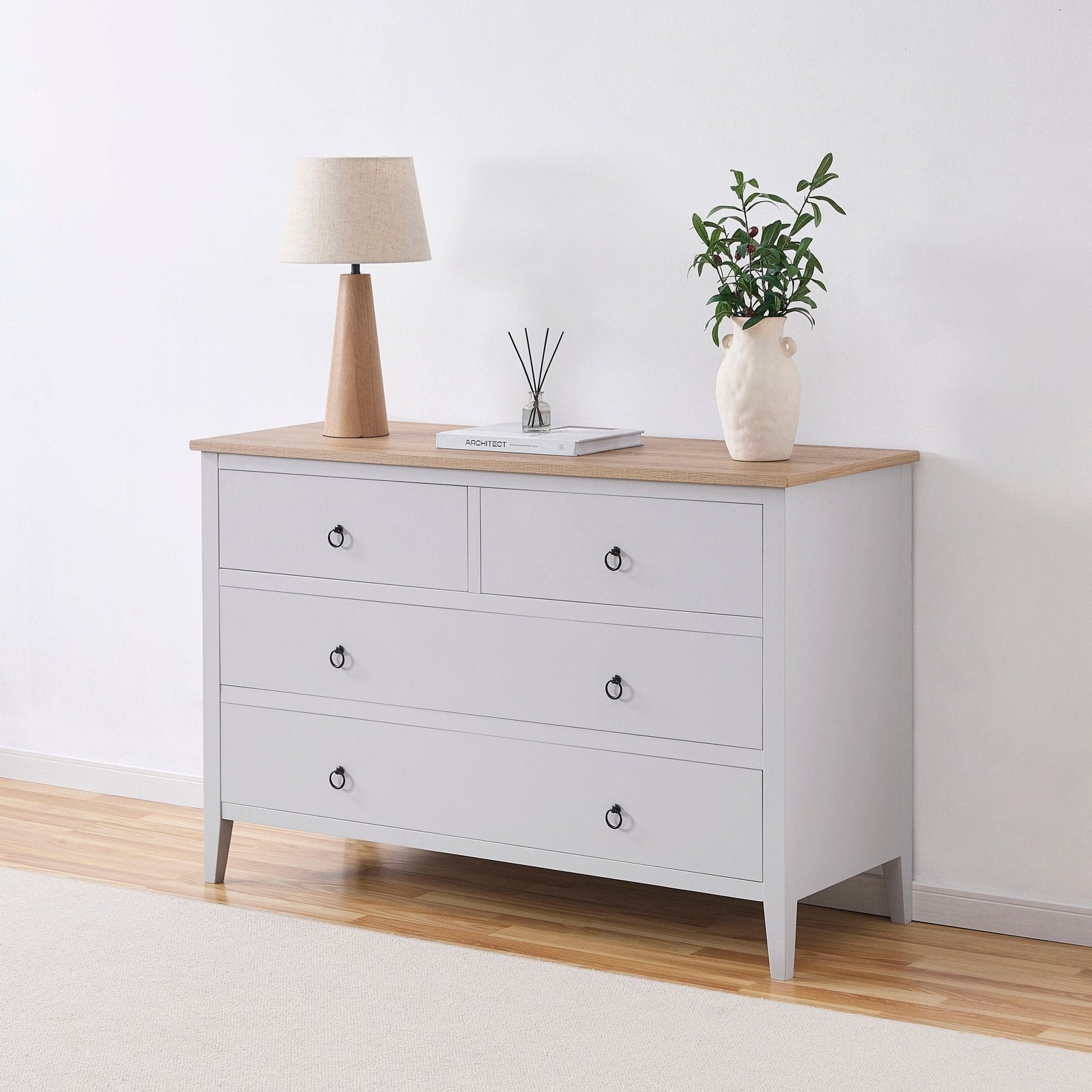 Nell 4 Drawer Chest - Grey - DUSK