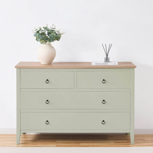 Nell 4 Drawer Chest - Sage Green - DUSK