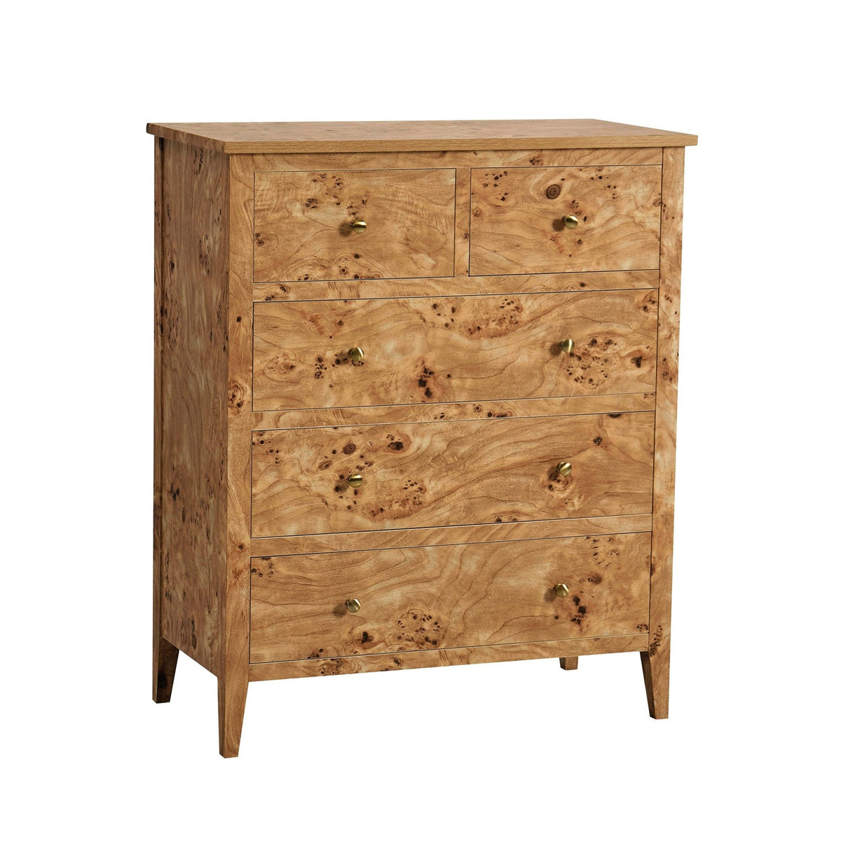 Nell 5 Drawer Chest - Light Burl - DUSK