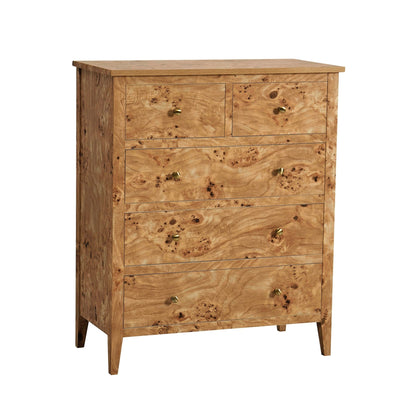 Nell 5 Drawer Chest - Light Burl - DUSK