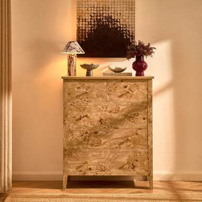 Nell 5 Drawer Chest - Light Burl - DUSK
