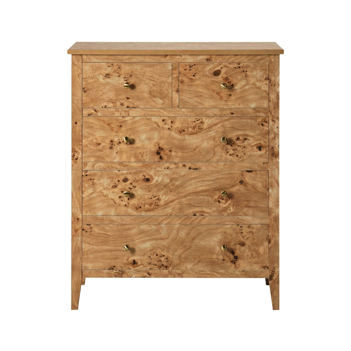 Nell 5 Drawer Chest - Light Burl - DUSK