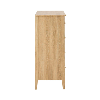 Nell 5 Drawer Chest - Light Wood - DUSK