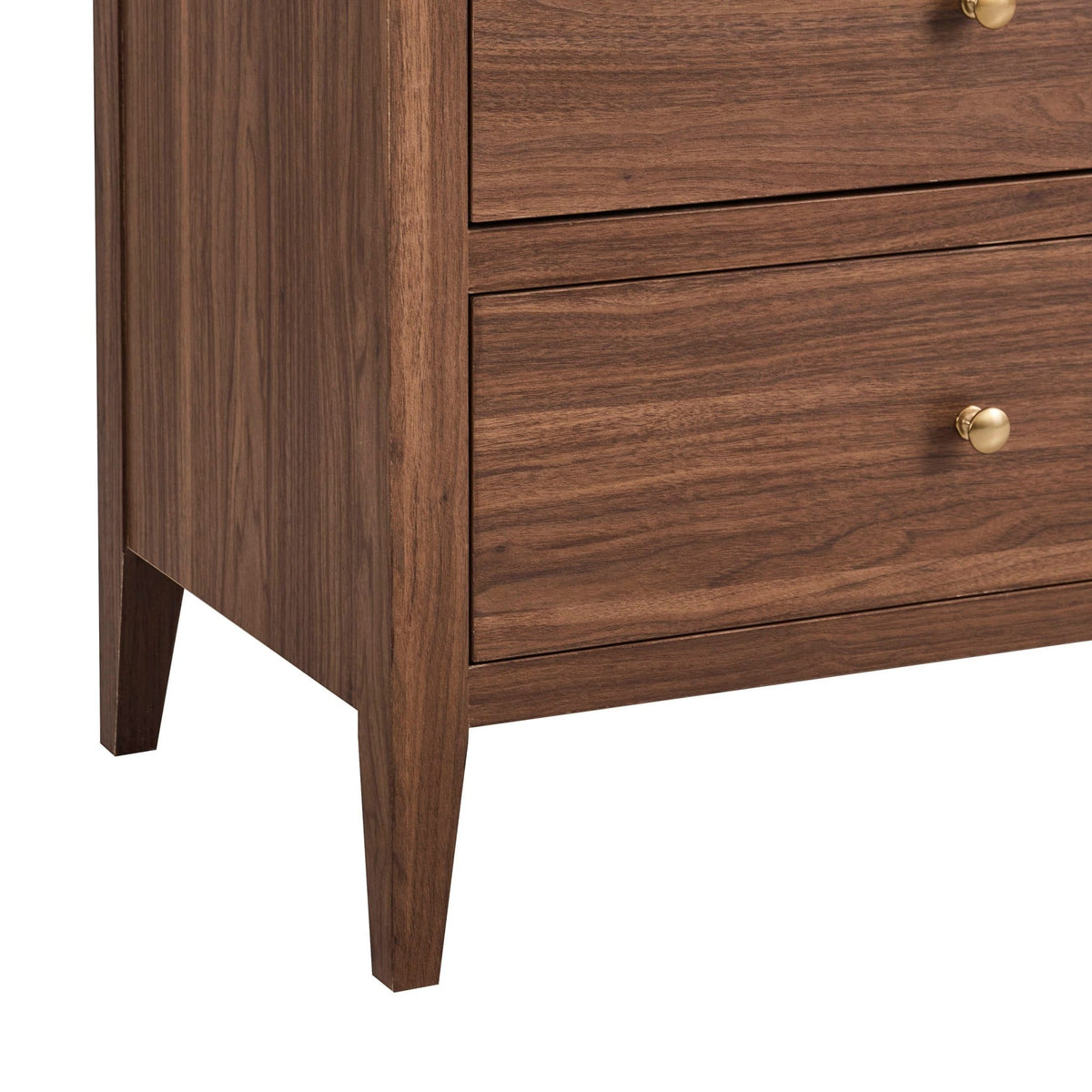 Nell 5 Drawer Chest - Mid Wood/ Travertine Effect - DUSK