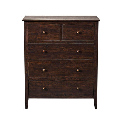Nell 5 Drawer Chest - Walnut - DUSK