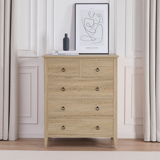 Nell 5 Drawer Chest - Wood - DUSK