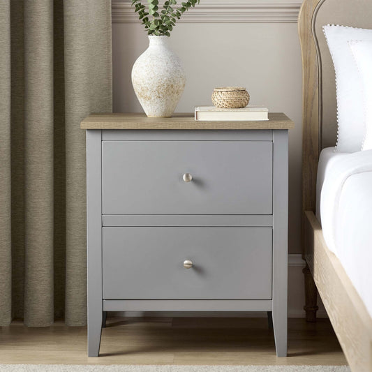 Nell Bedside Table - Grey - DUSK