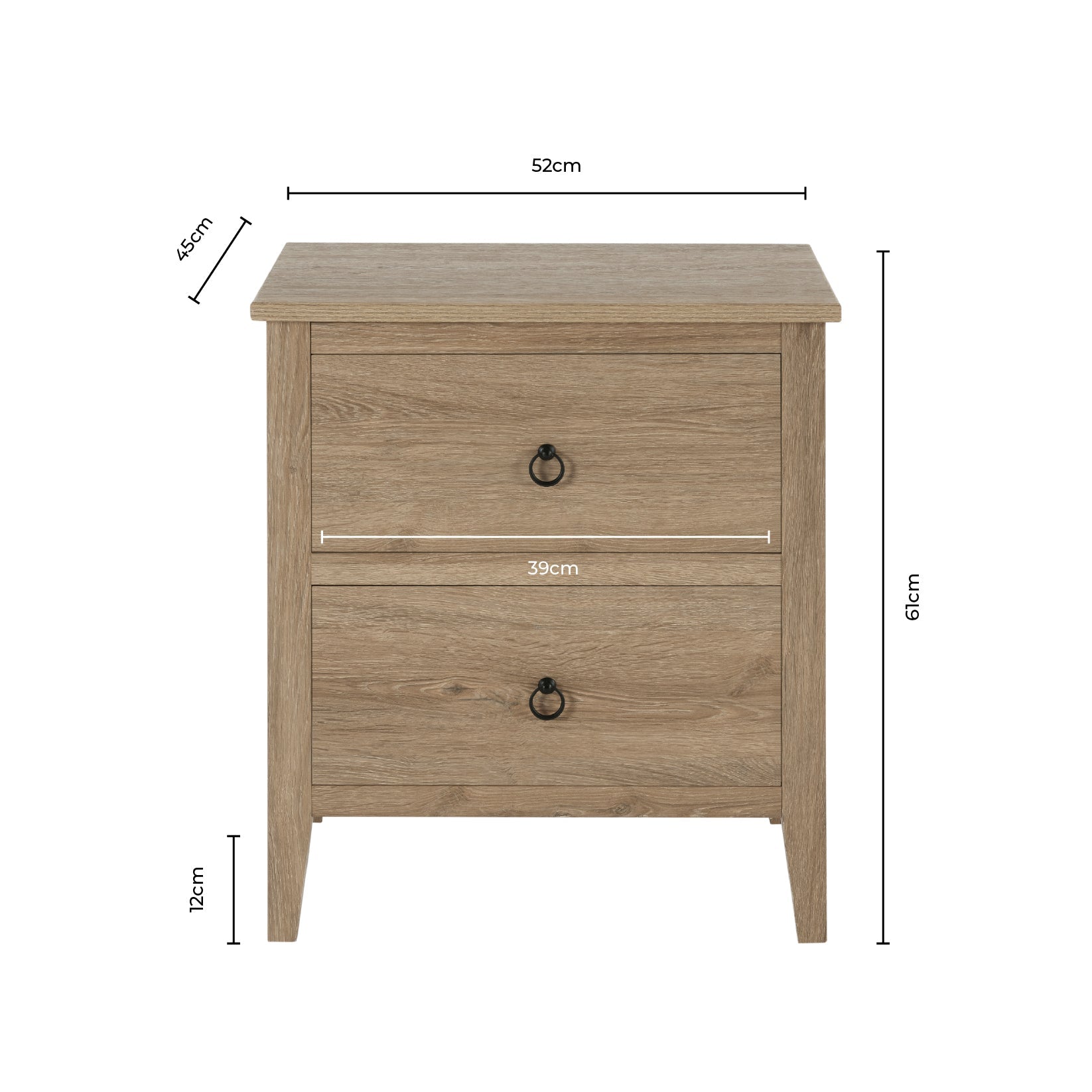 Nell Bedside Table - Sage Green - DUSK