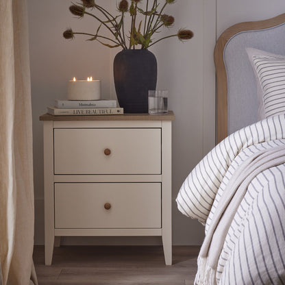 Nell Bedside Table - Stone - DUSK