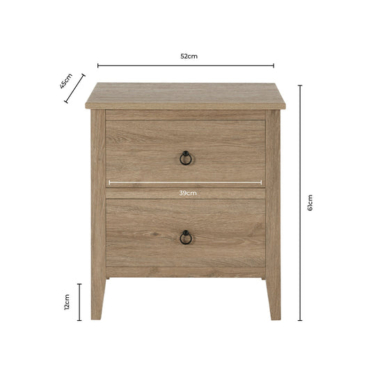 Nell Bedside Table - Wood - DUSK