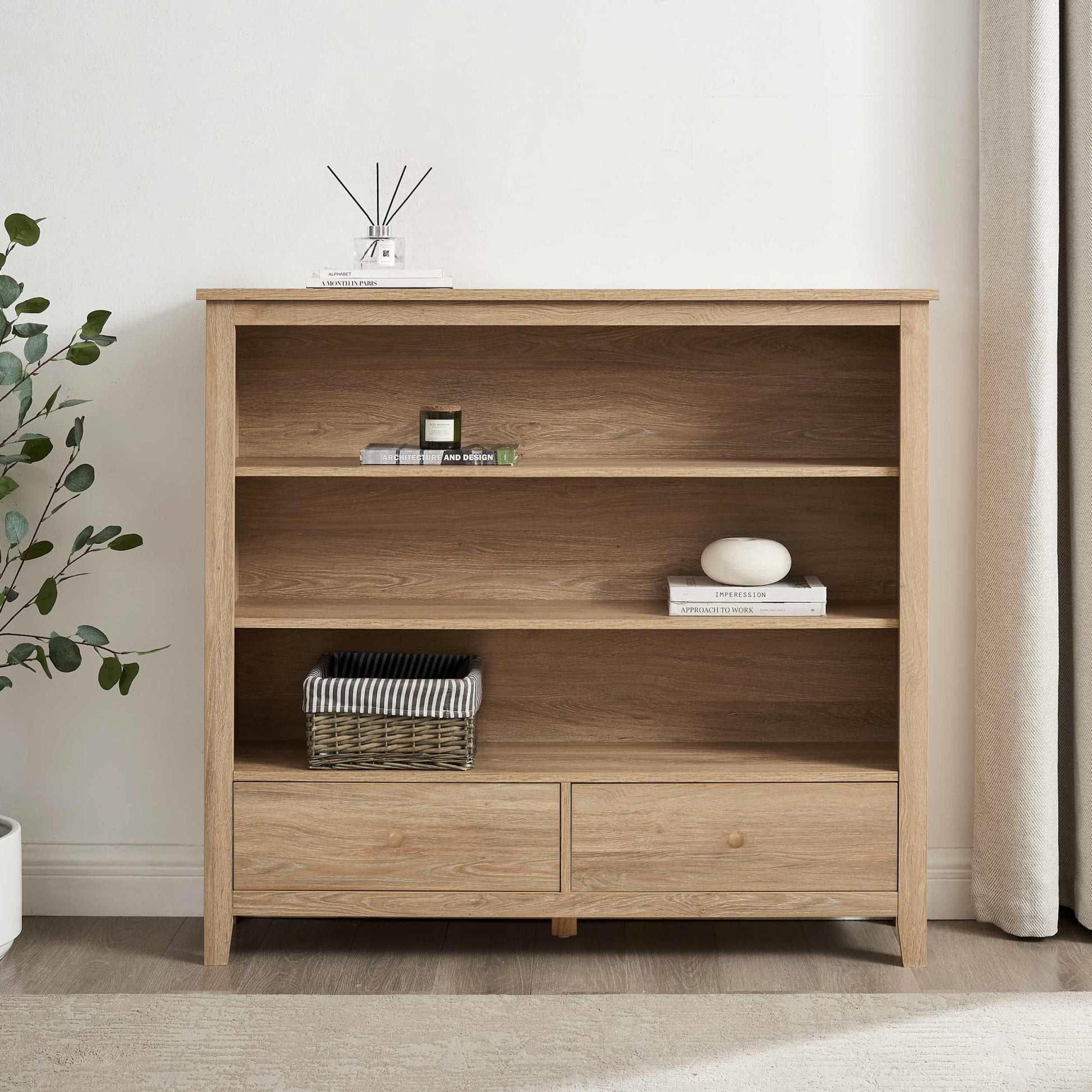 Nell Bookshelf with Drawer - Wood - DUSK