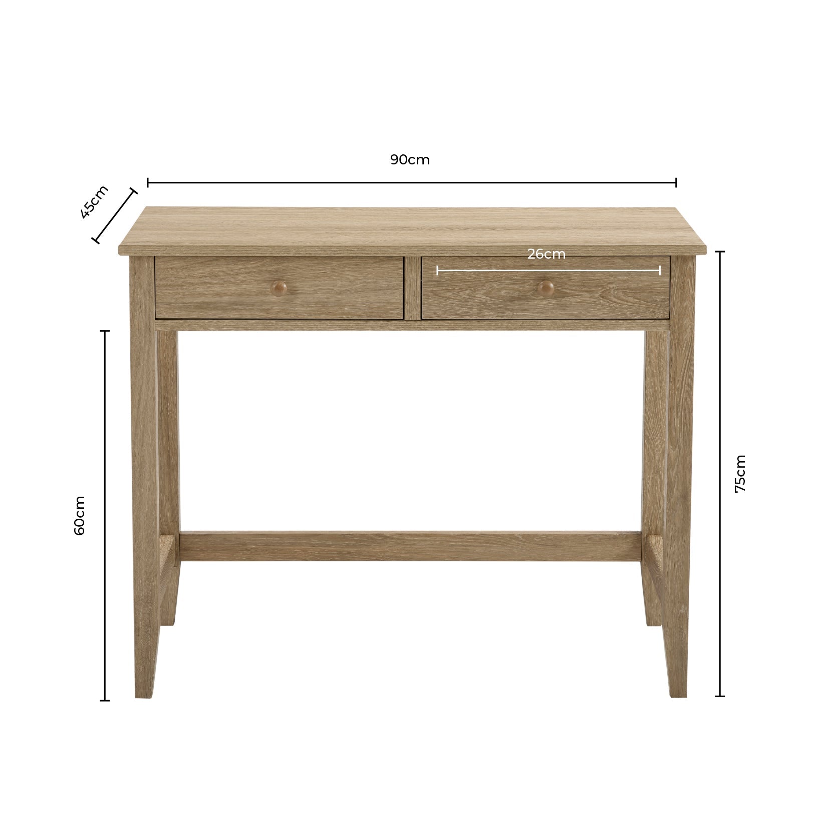 Nell Console Dressing Table - Cream - DUSK