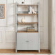 Nell Hallway Shelf with Cupboard - Grey - DUSK
