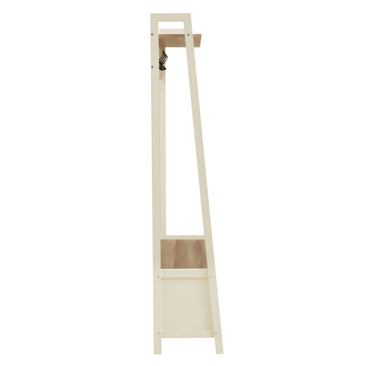 Nell Hallway Shelf with Hooks - Cream - DUSK