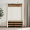 Nell Hallway Shelf with Hooks - Cream - DUSK