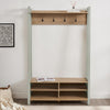 Nell Hallway Shelf with Hooks - Sage Green - DUSK