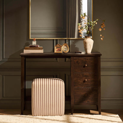 Nell Large Dressing Table with Drawers - Walnut - DUSK