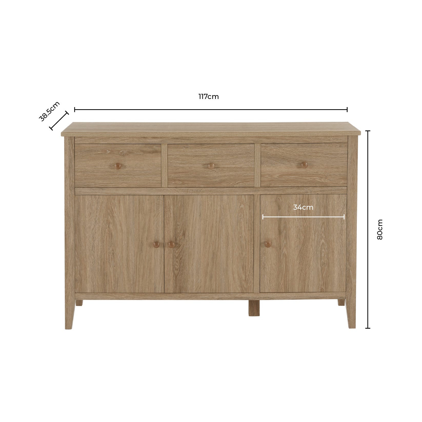 Nell Large Sideboard - Cream - DUSK