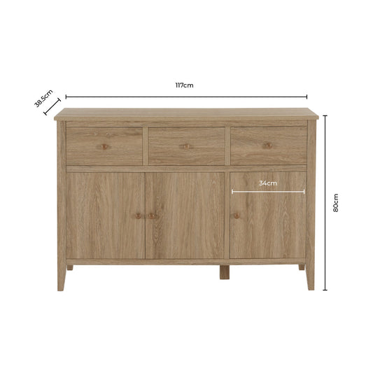 Nell Large Sideboard - Grey - DUSK