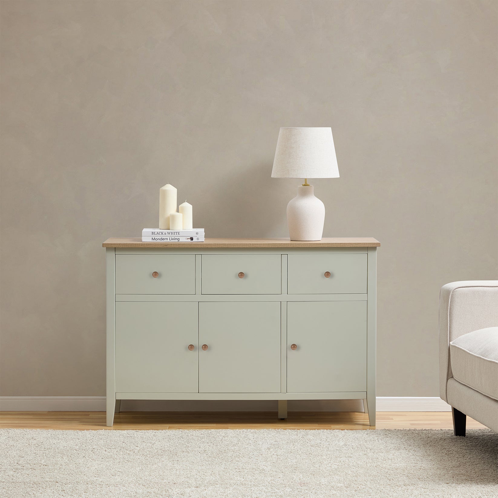 Nell Large Sideboard - Sage Green - DUSK