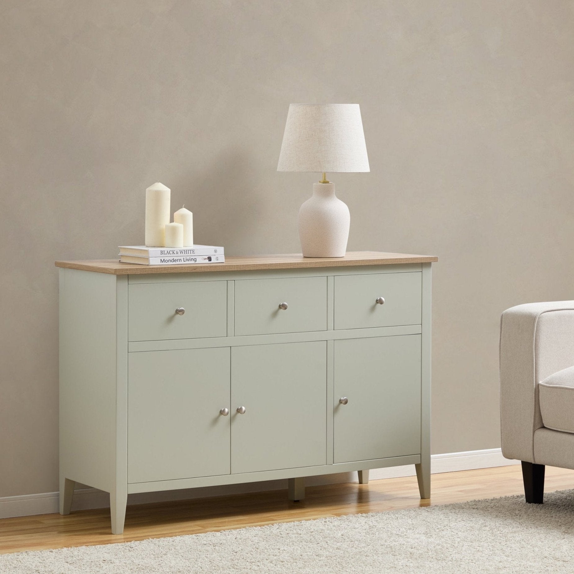 Nell Large Sideboard - Sage Green - DUSK