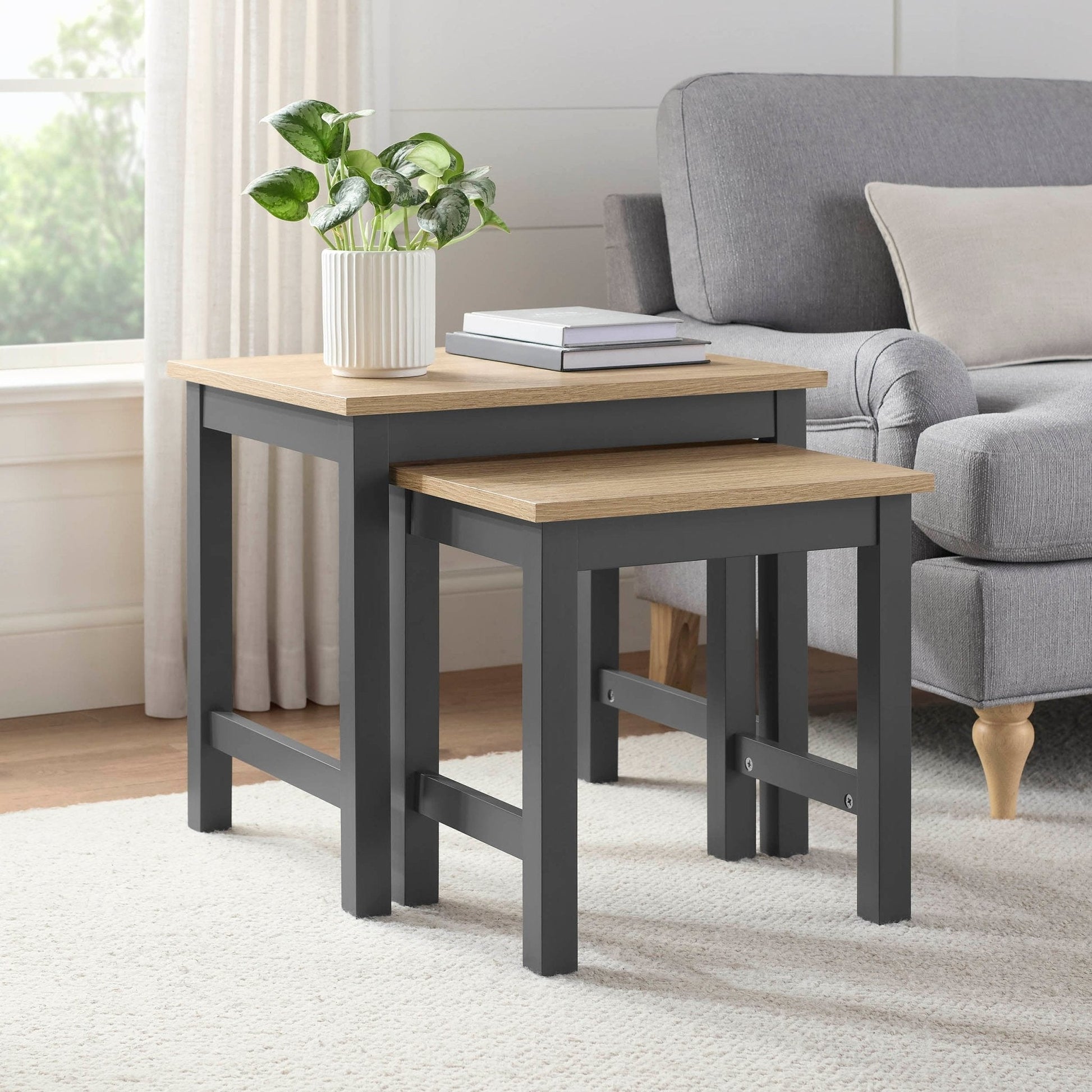 Nell Nesting Side Table - Charcoal - DUSK