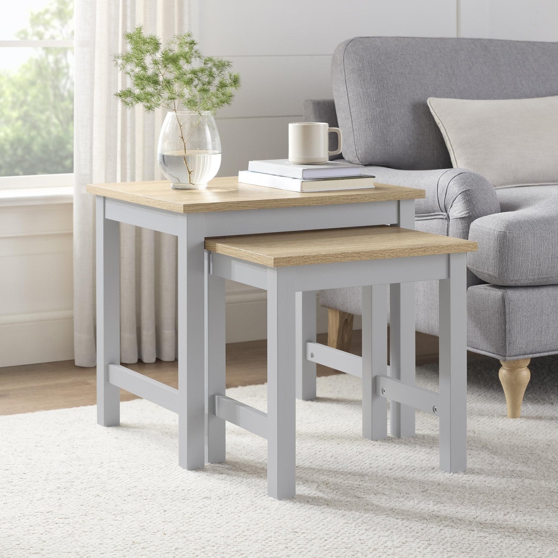 Nell Nesting Side Table - Grey - DUSK