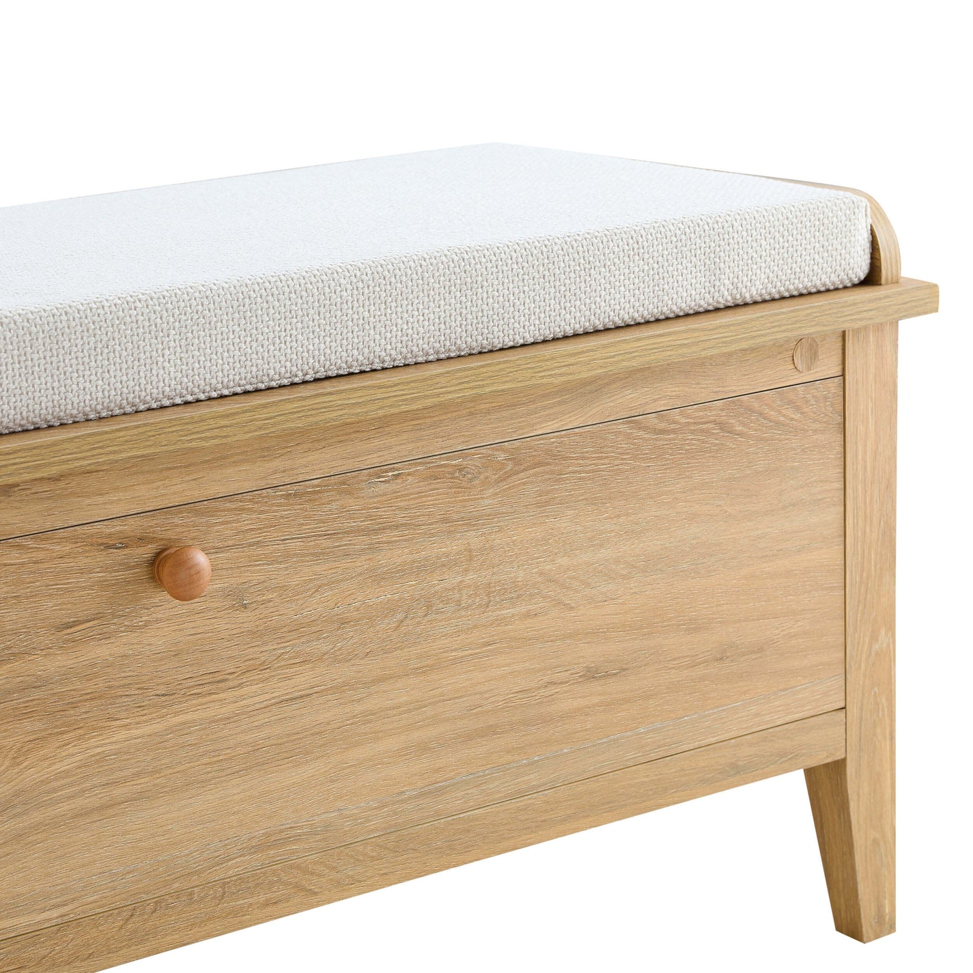 Nell Seated Storage Cabinet - Light Wood - DUSK