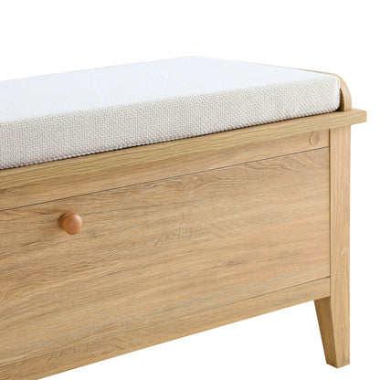 Nell Seated Storage Cabinet - Light Wood - DUSK
