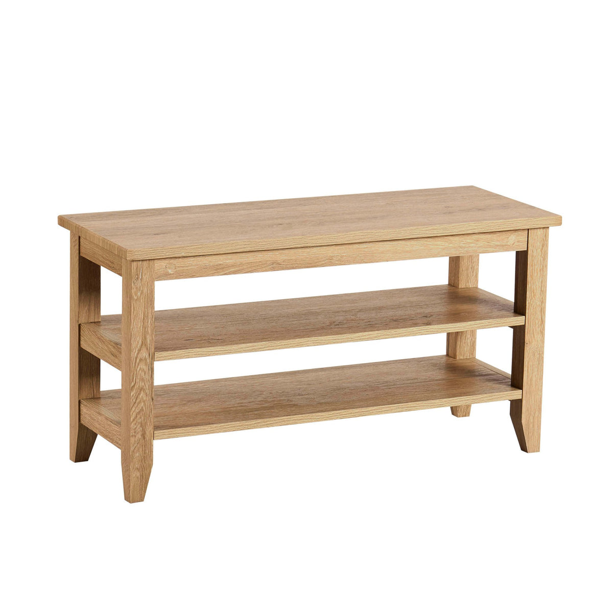 Nell Shoe Storage Bench - Light Wood - DUSK