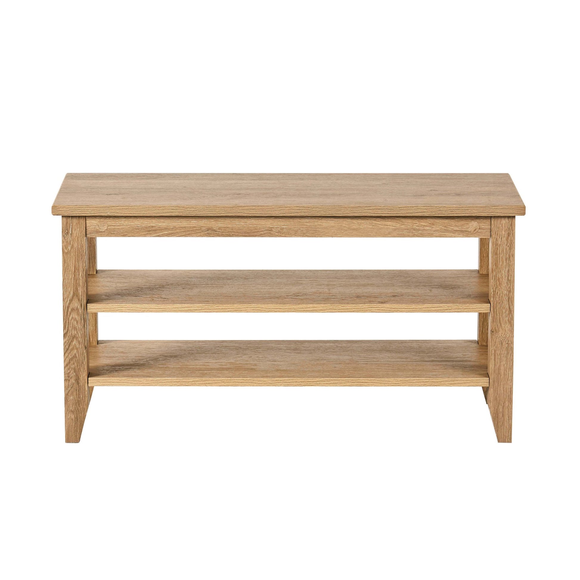 Nell Shoe Storage Bench - Light Wood - DUSK
