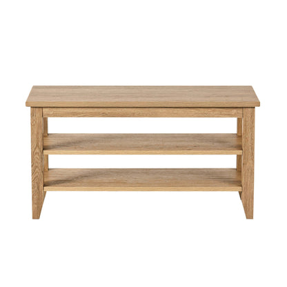 Nell Shoe Storage Bench - Light Wood - DUSK