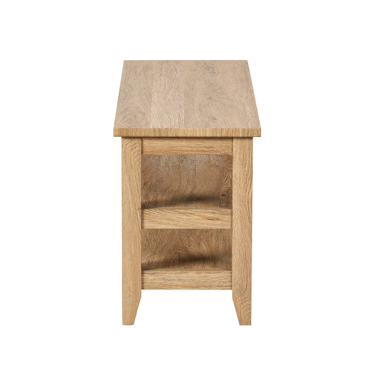 Nell Shoe Storage Bench - Light Wood - DUSK