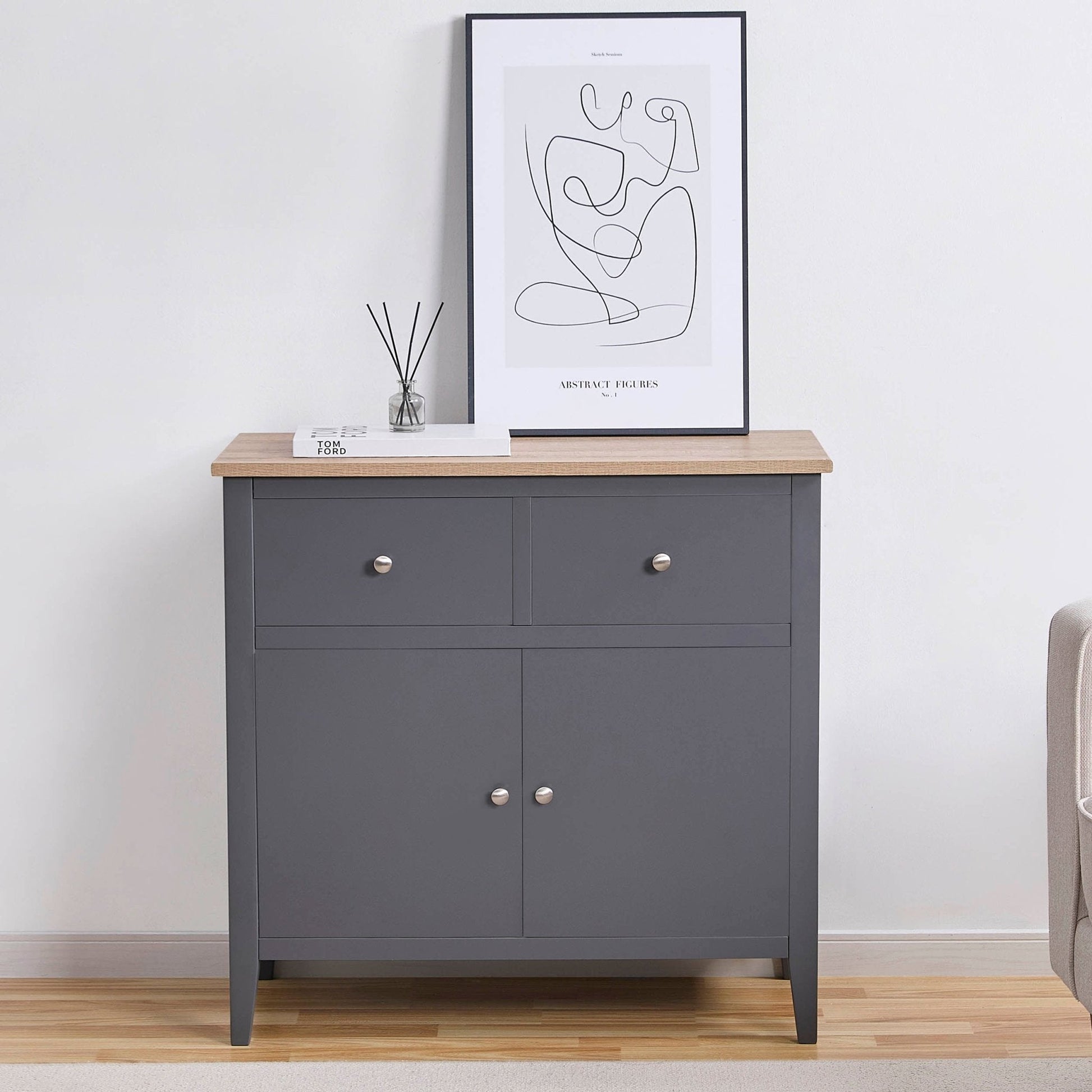 Nell Small Sideboard - Charcoal - DUSK