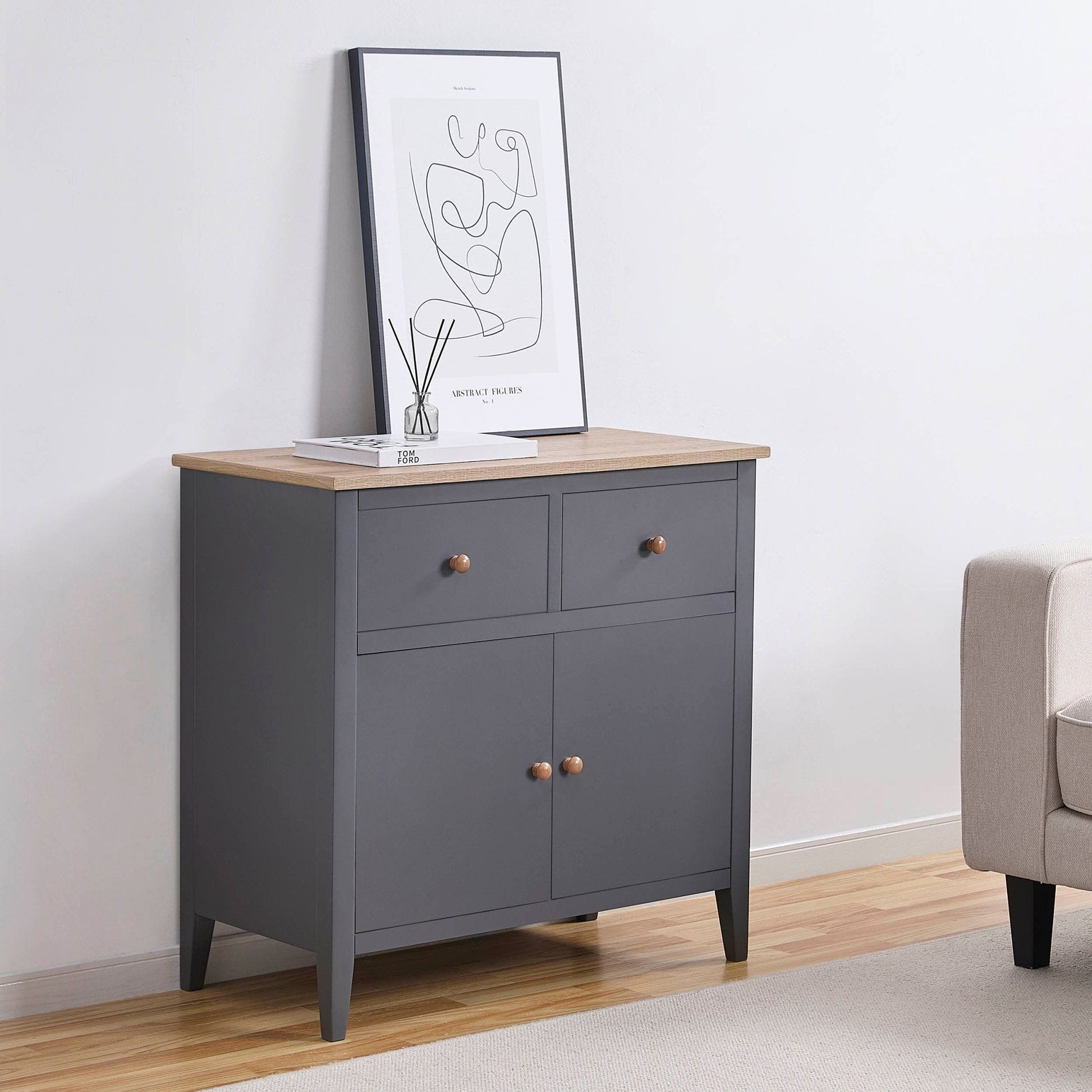 Nell Small Sideboard - Charcoal - DUSK