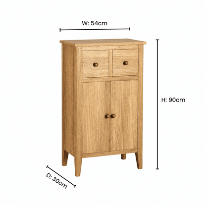 Nell Space Saving Sideboard - Light Wood - DUSK