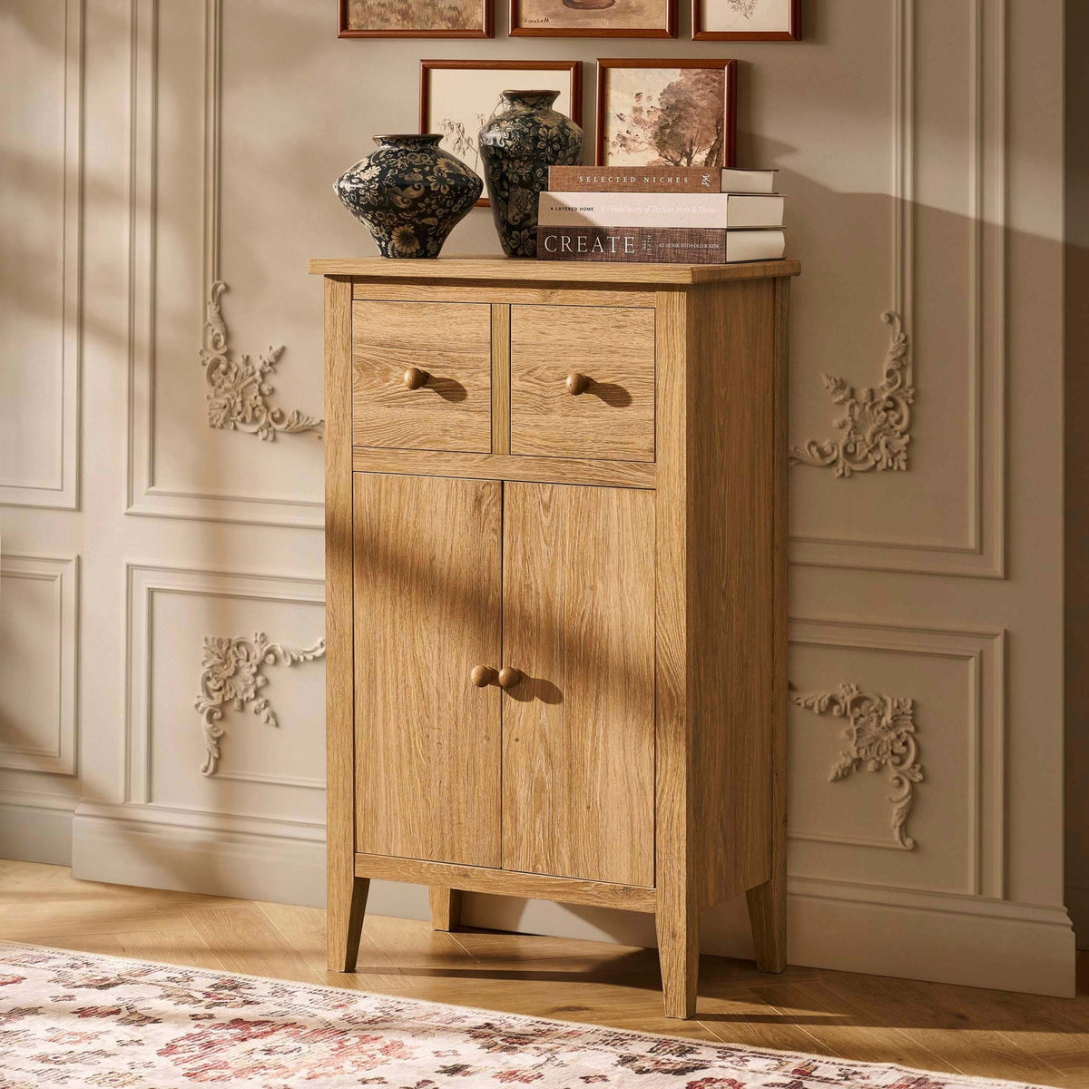 Nell Space Saving Sideboard - Light Wood - DUSK