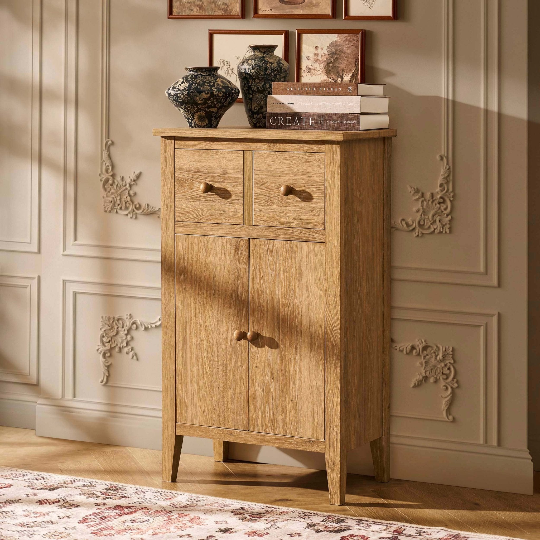 Nell Space Saving Sideboard - Light Wood - DUSK