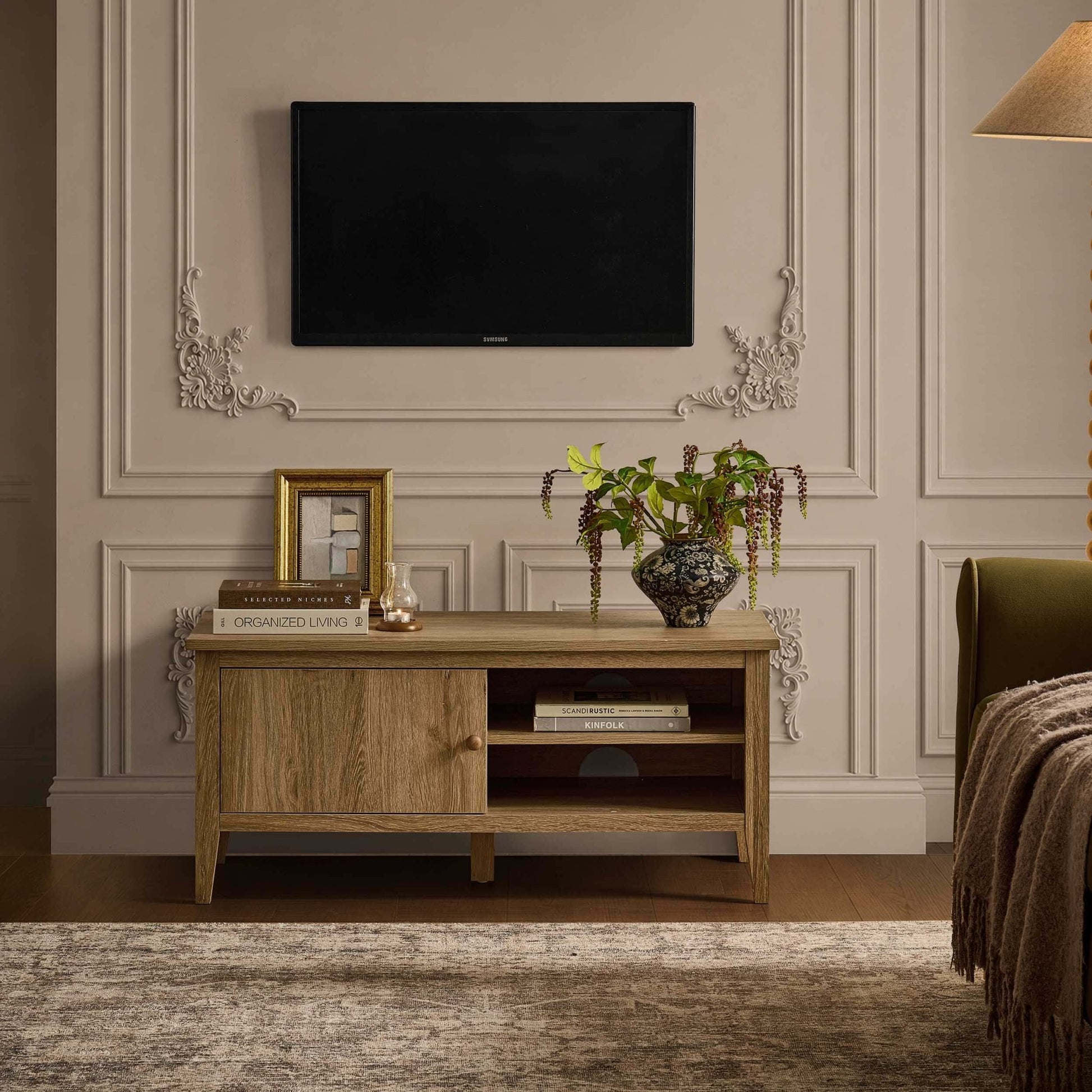 Nell Space Saving TV Unit (100cm) - Light Wood - DUSK