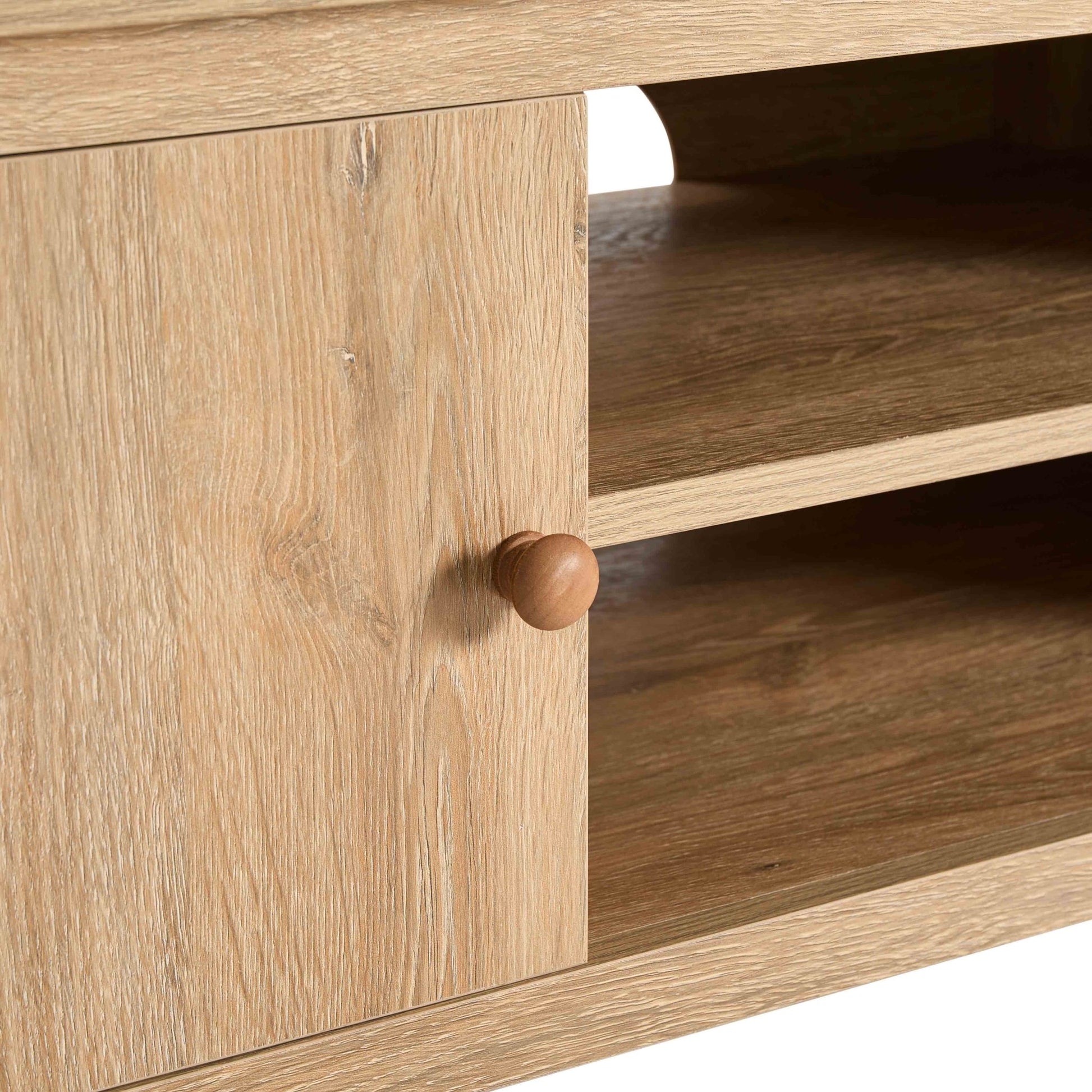 Nell Space Saving TV Unit (100cm) - Light Wood - DUSK