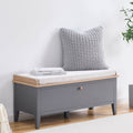 Nell Storage Cabinet With Seat - Charcoal - DUSK