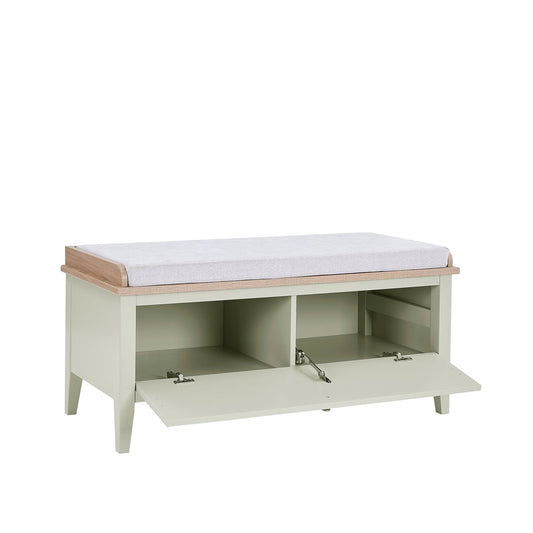 Nell Storage Cabinet With Seat - Sage Green - DUSK