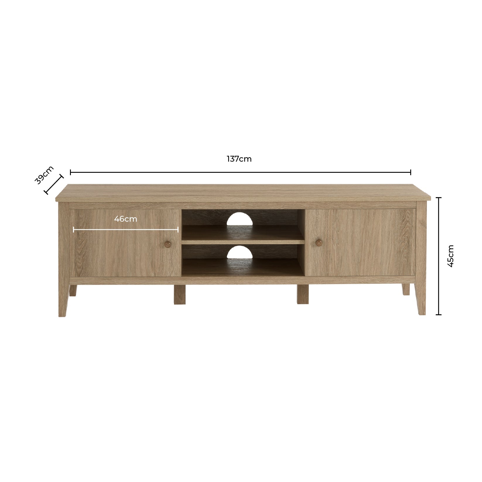 Nell TV Unit - Grey - DUSK