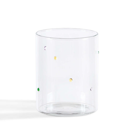 Nelly Polka Dot Glass Highballs - Set of 4 - Clear - DUSK