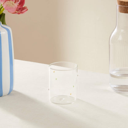 Nelly Polka Dot Glass Highballs - Set of 4 - Clear - DUSK