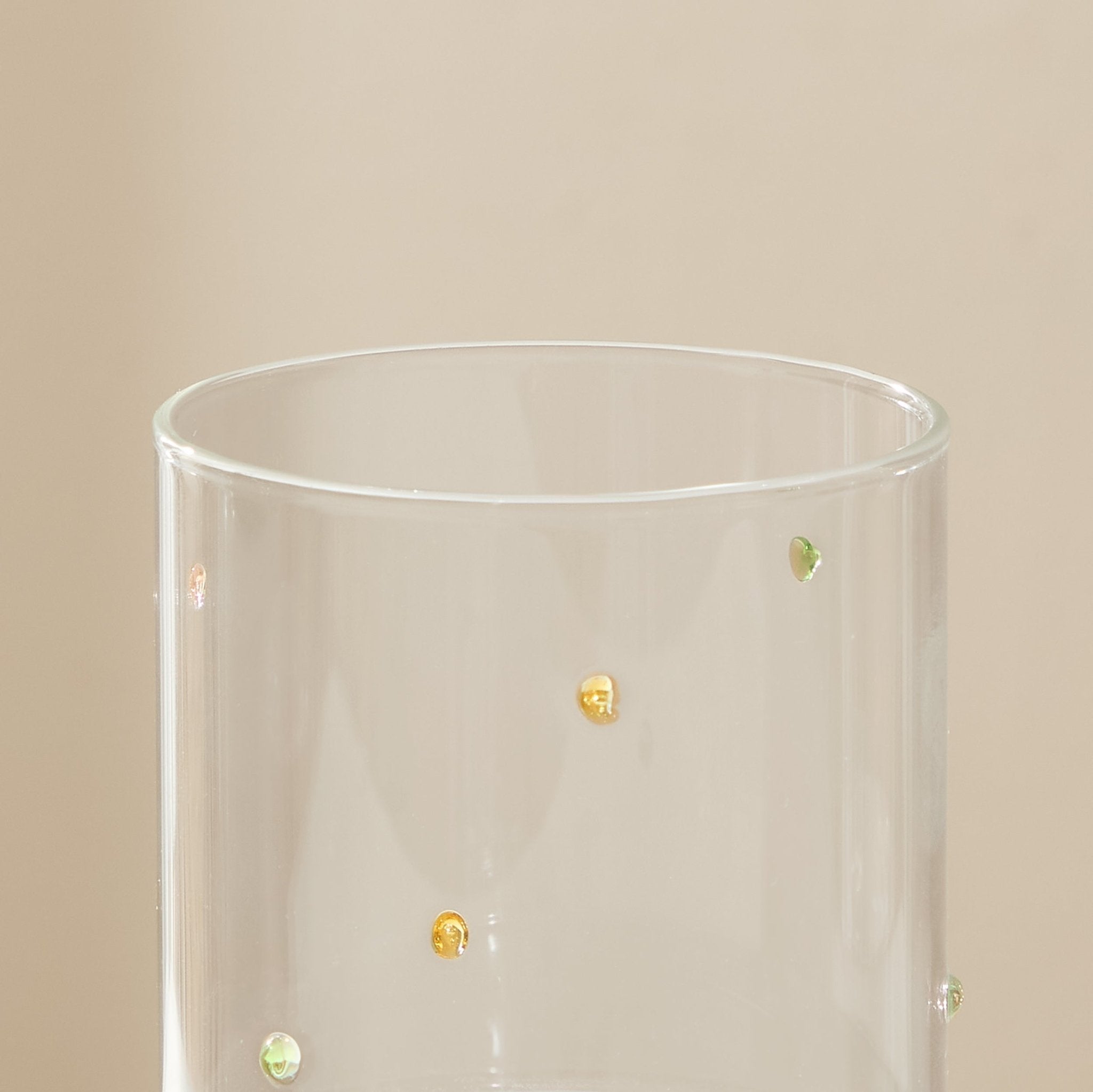 Nelly Polka Dot Glass Tumblers - Set of 4 - Clear - DUSK