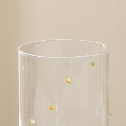 Nelly Polka Dot Glass Tumblers - Set of 4 - Clear - DUSK