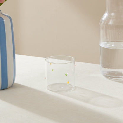 Nelly Polka Dot Glass Tumblers - Set of 4 - Clear - DUSK